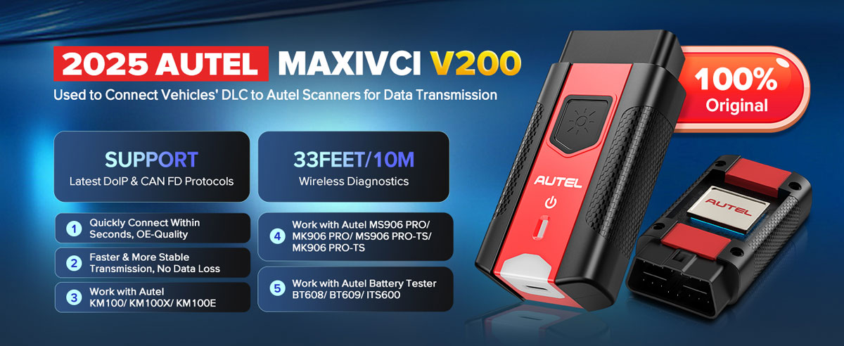 Autel MaxiVCI V200 - Interfaz de Comunicación Vehicular Bluetooth