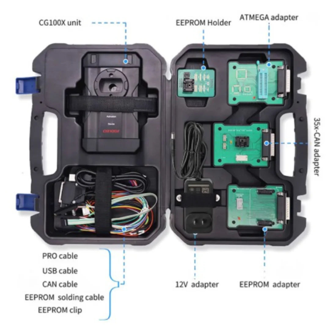 CGDI CG100X Programador Automotriz Airbag Reset, Ajuste de Kilometraje y Lectura de Chips – Soporte MQB con PRO V2