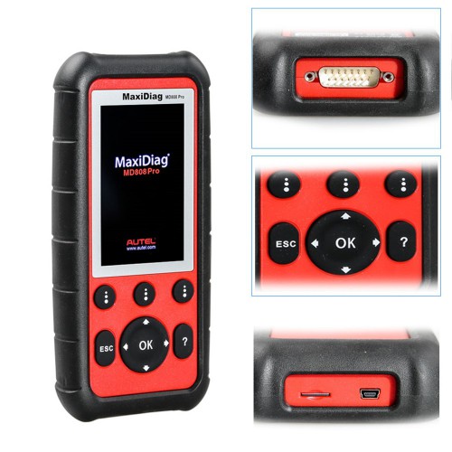 Escáner Autel MaxiDiag MD808 Pro - Diagnóstico de Todos los Sistemas con Funciones de Servicio