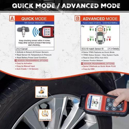 Escaner Autel Maxitpms Ts508 Tpms + 8 Sensores De Regalo