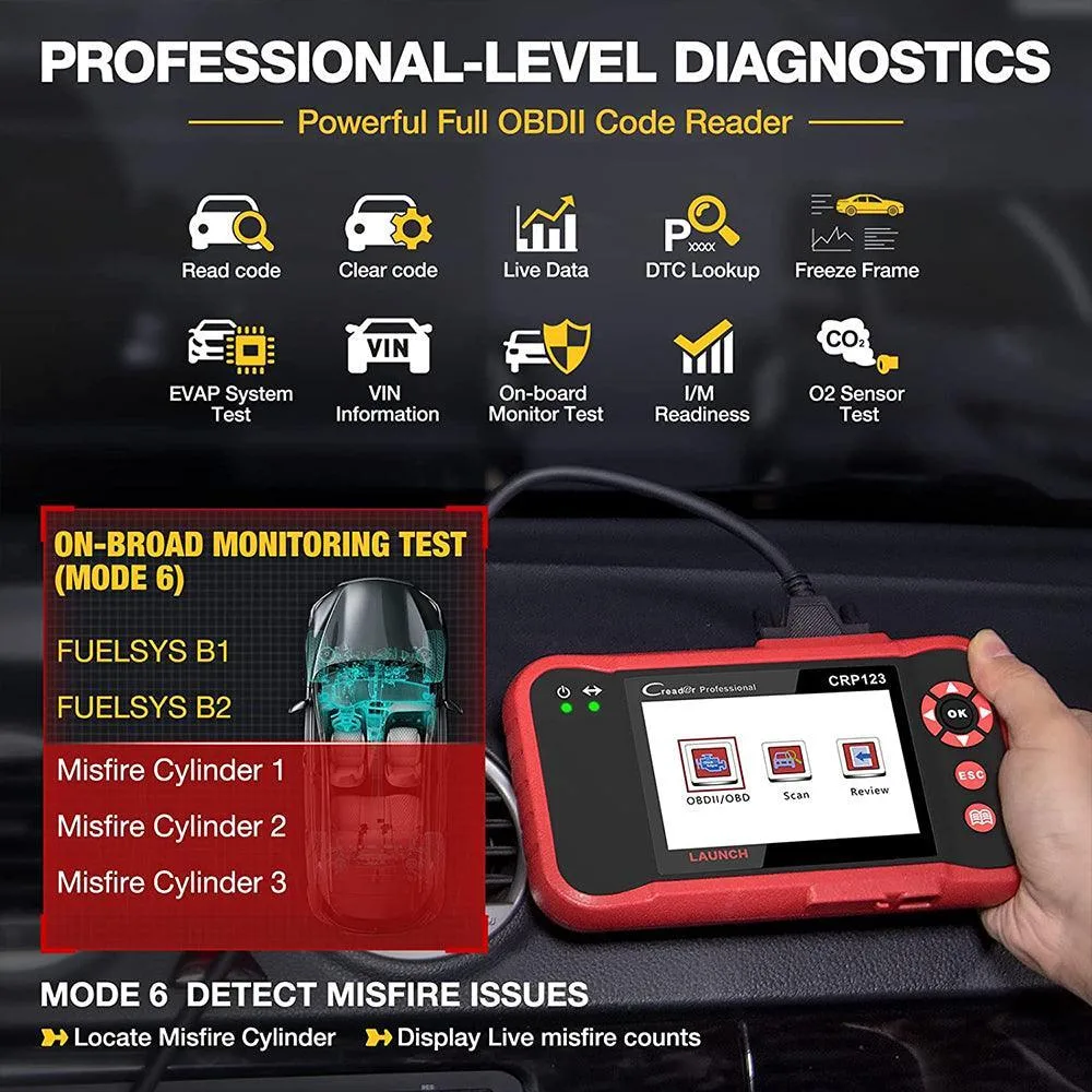 Escaner Launch Creader Crp123 Profesional Abs/airbag