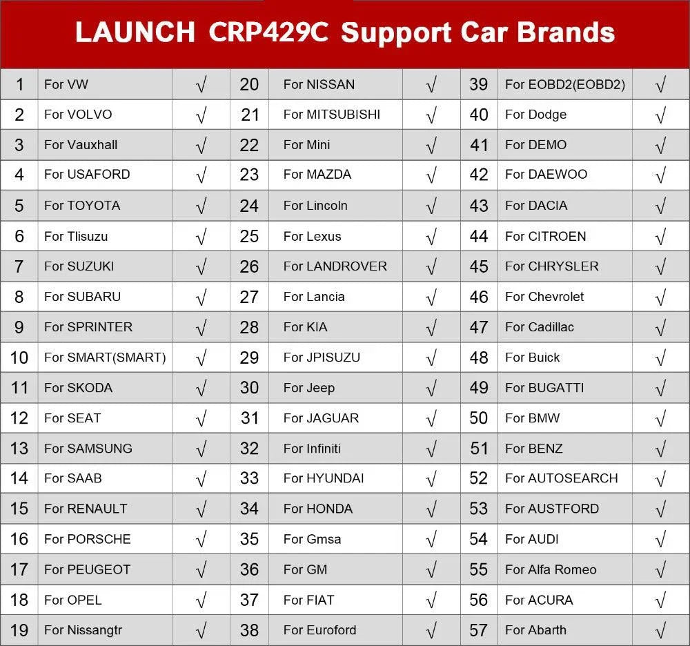Escaner Launch crp429c OBD2 Airbag Abs + 15 Funciones