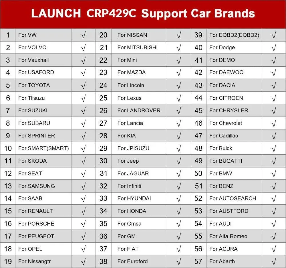 Escaner Launch crp429c OBD2 Airbag Abs + 15 Funciones