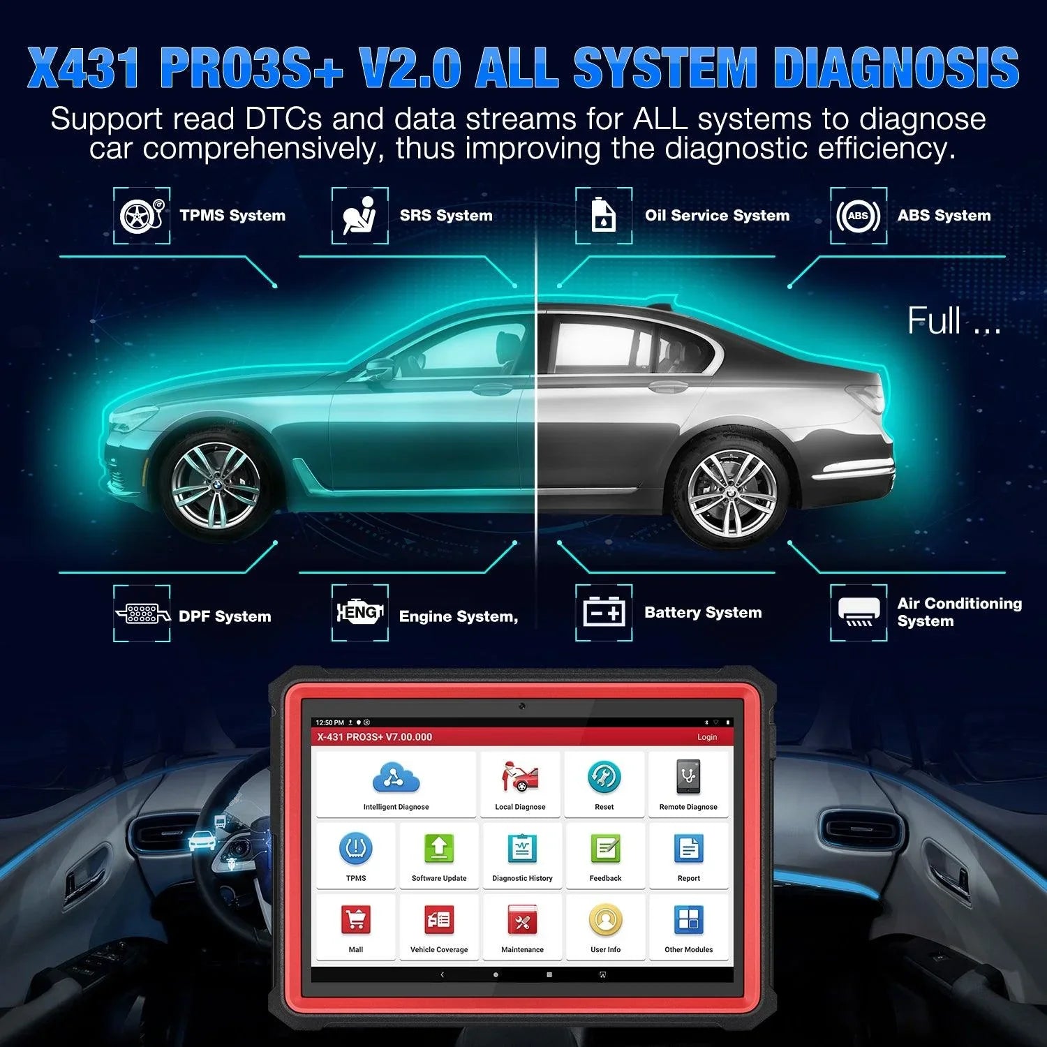 Escaner Launch X431 Pro3s Autos + Módulo De Camion Hdiii
