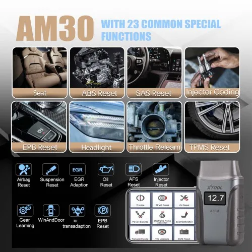 Escáner Automotriz XTOOL A30M OBD2 Bluetooth con 23 Funciones Especiales