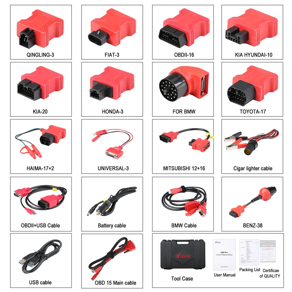 Escáner XTOOL A80 Pro - Diagnóstico de Sistema Completo con Programación ECU y Codificación