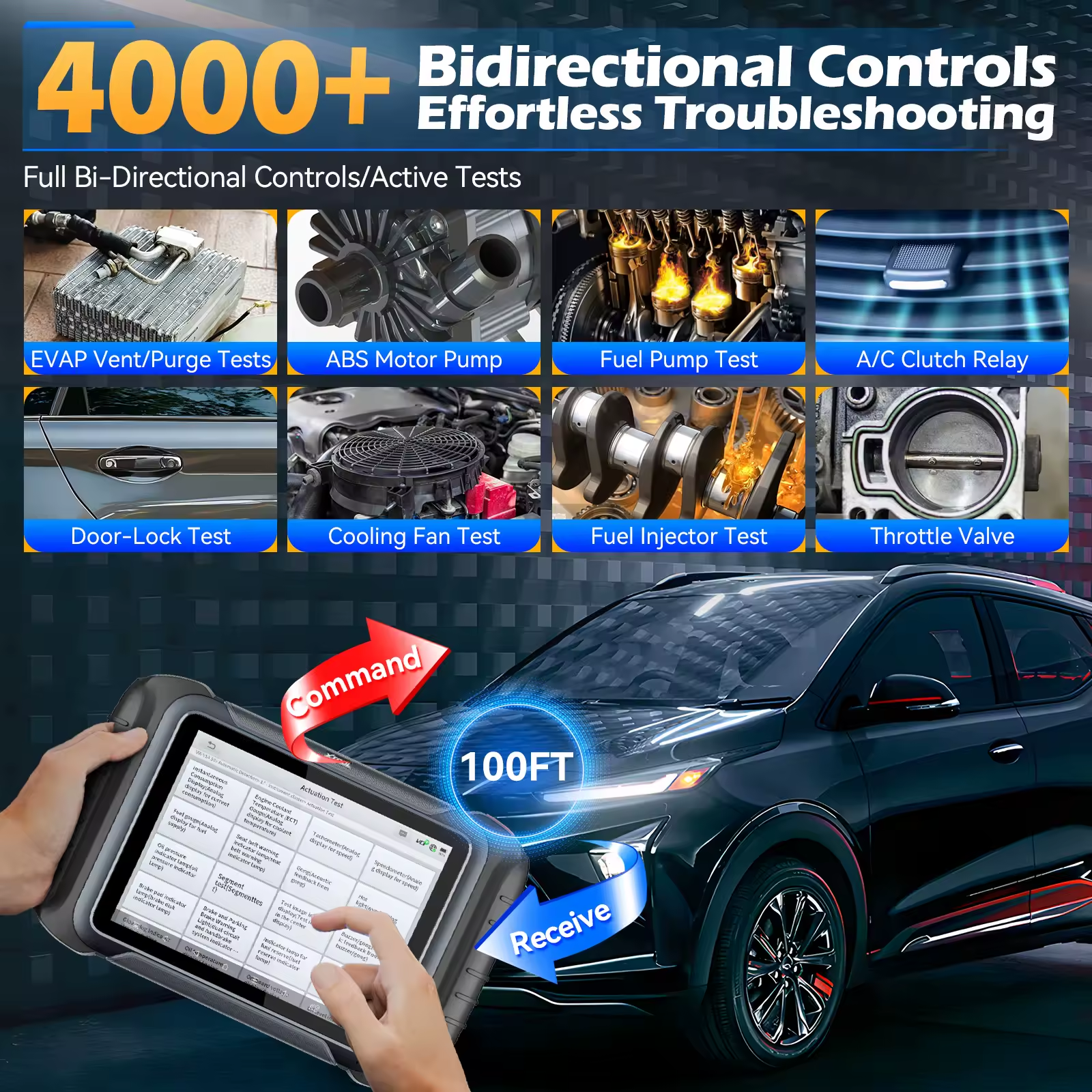 Escáner XTOOL D8W - Diagnóstico Profesional Inalámbrico con Codificación ECU