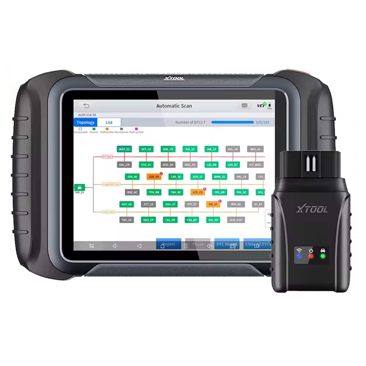 Escáner XTOOL D8W - Diagnóstico Profesional Inalámbrico con Codificación ECU