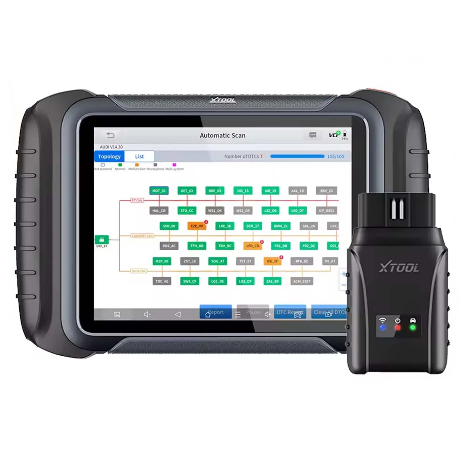 Escáner XTOOL D8W - Diagnóstico Profesional Inalámbrico con Codificación ECU