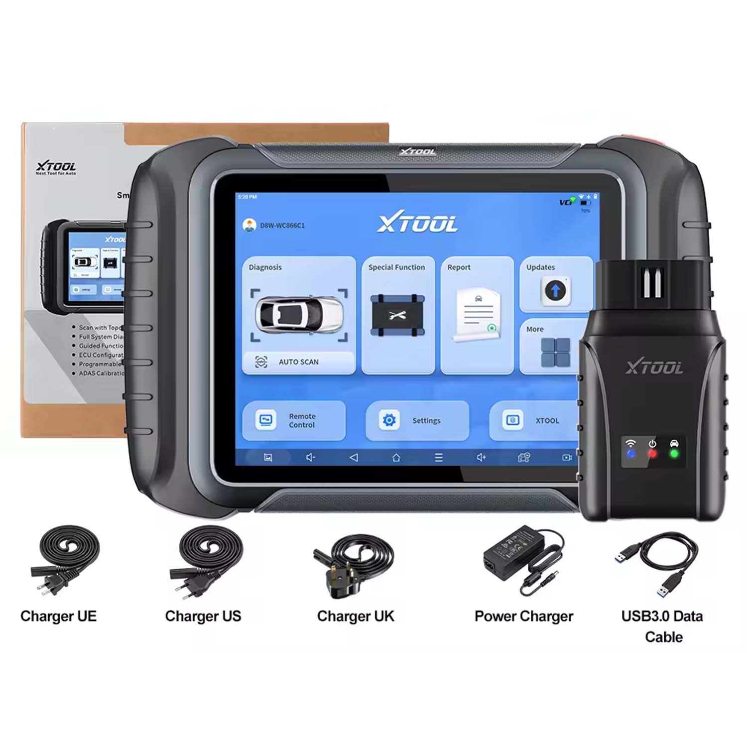 Escáner XTOOL D8W - Diagnóstico Profesional Inalámbrico con Codificación ECU