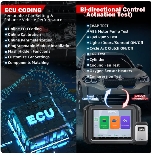 Escáner XTOOL D9 EV - Diagnóstico Profesional para Autos Eléctricos e Híbridos