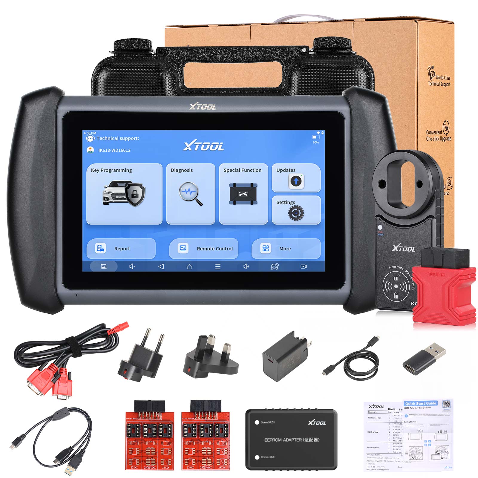 XTOOL InPlus IK618 - Programador de Llaves y Escáner Bidireccional con Codificación ECU