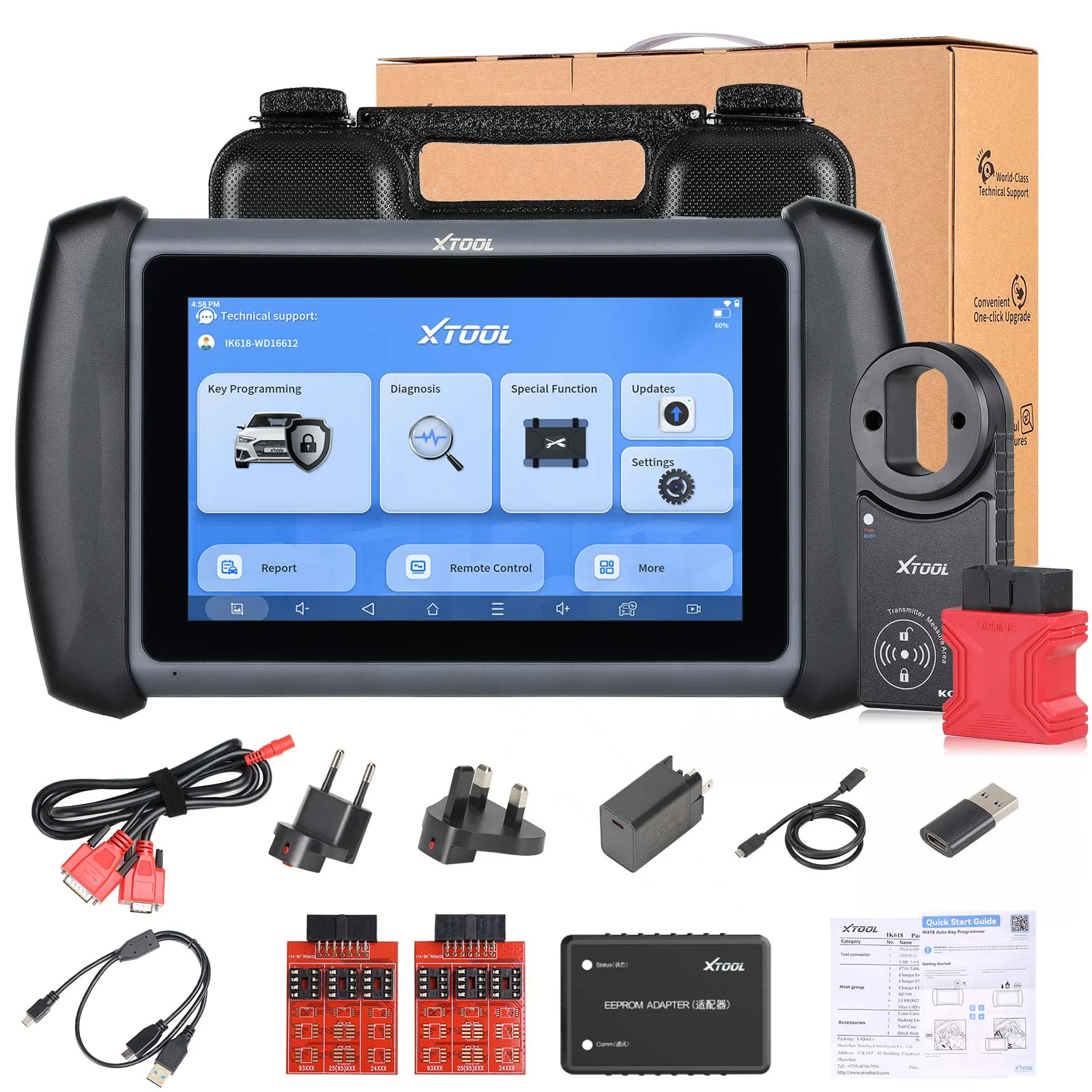XTOOL InPlus IK618 - Programador de Llaves y Escáner Bidireccional con Codificación ECU