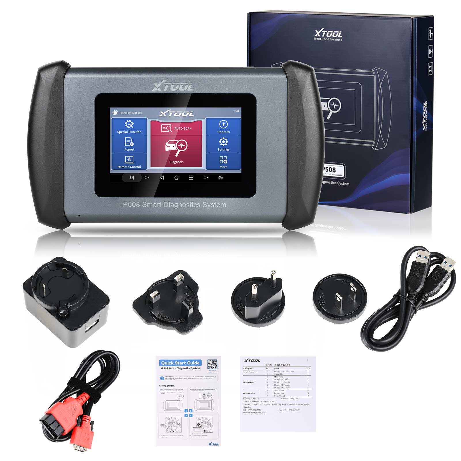 Escáner XTOOL InPlus IP508 - Diagnóstico OBD2 con 6 Servicios de Mantenimiento