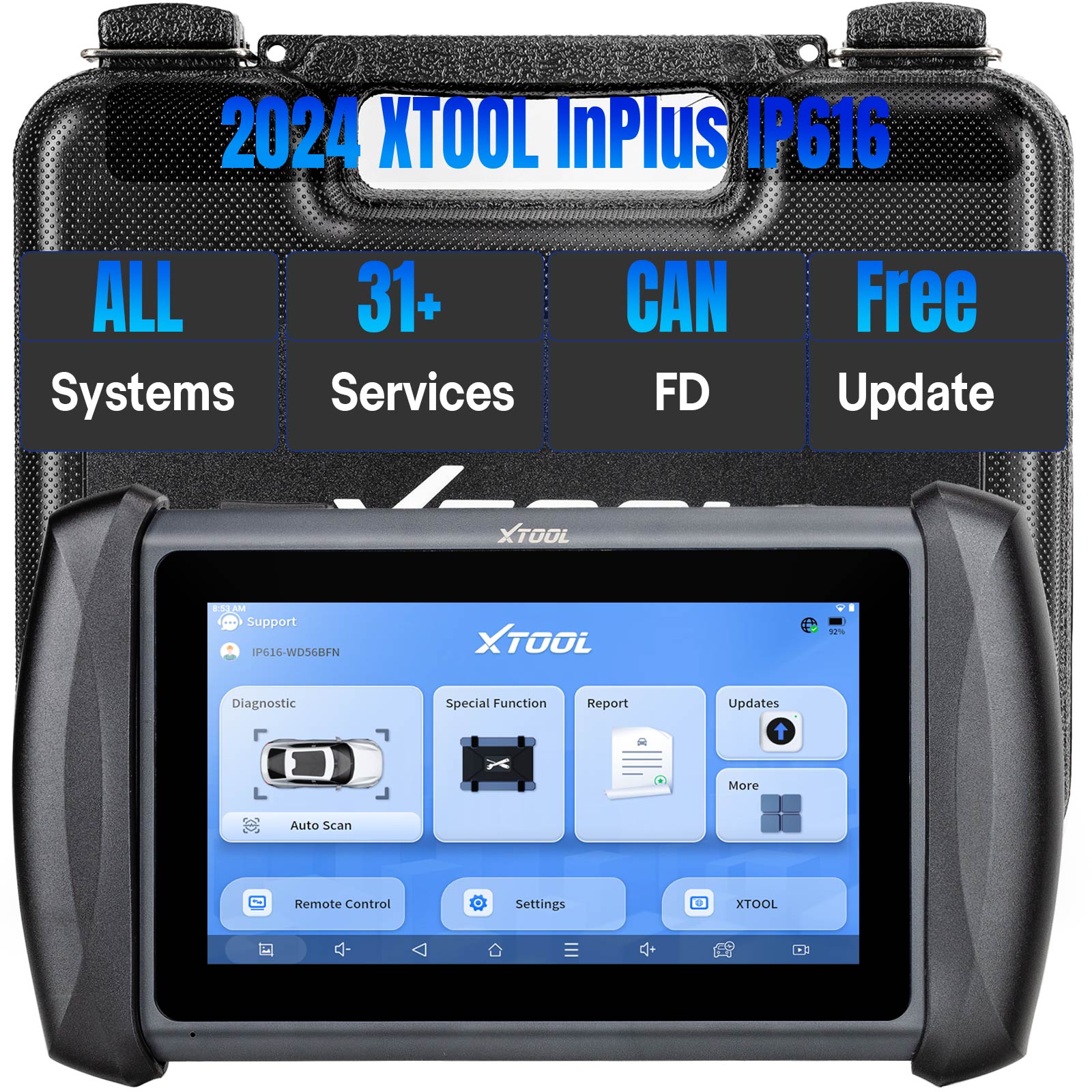Escáner XTOOL InPlus IP616 - Diagnóstico OE con Programación de Llaves y 31+ Funciones