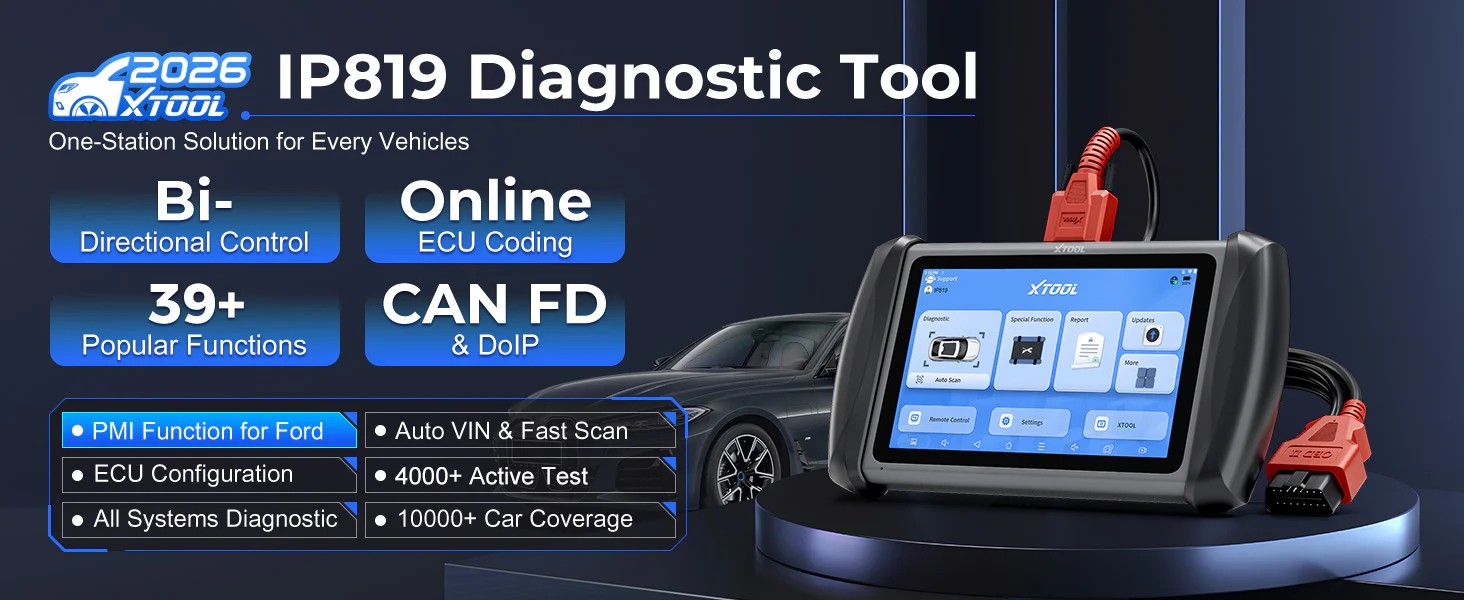 Escáner XTOOL InPlus IP819 V2.0 - Diagnóstico Bidireccional con Codificación ECU y TPMS