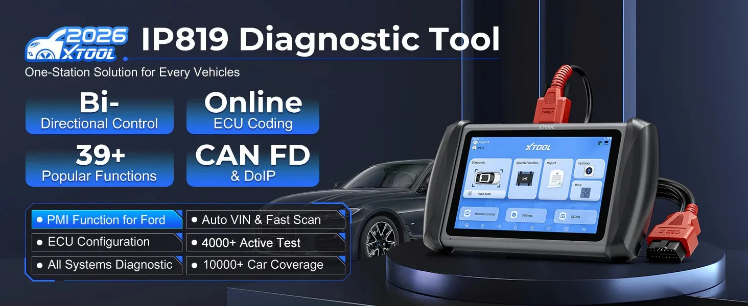Escáner XTOOL InPlus IP819 V2.0 - Diagnóstico Bidireccional con Codificación ECU y TPMS