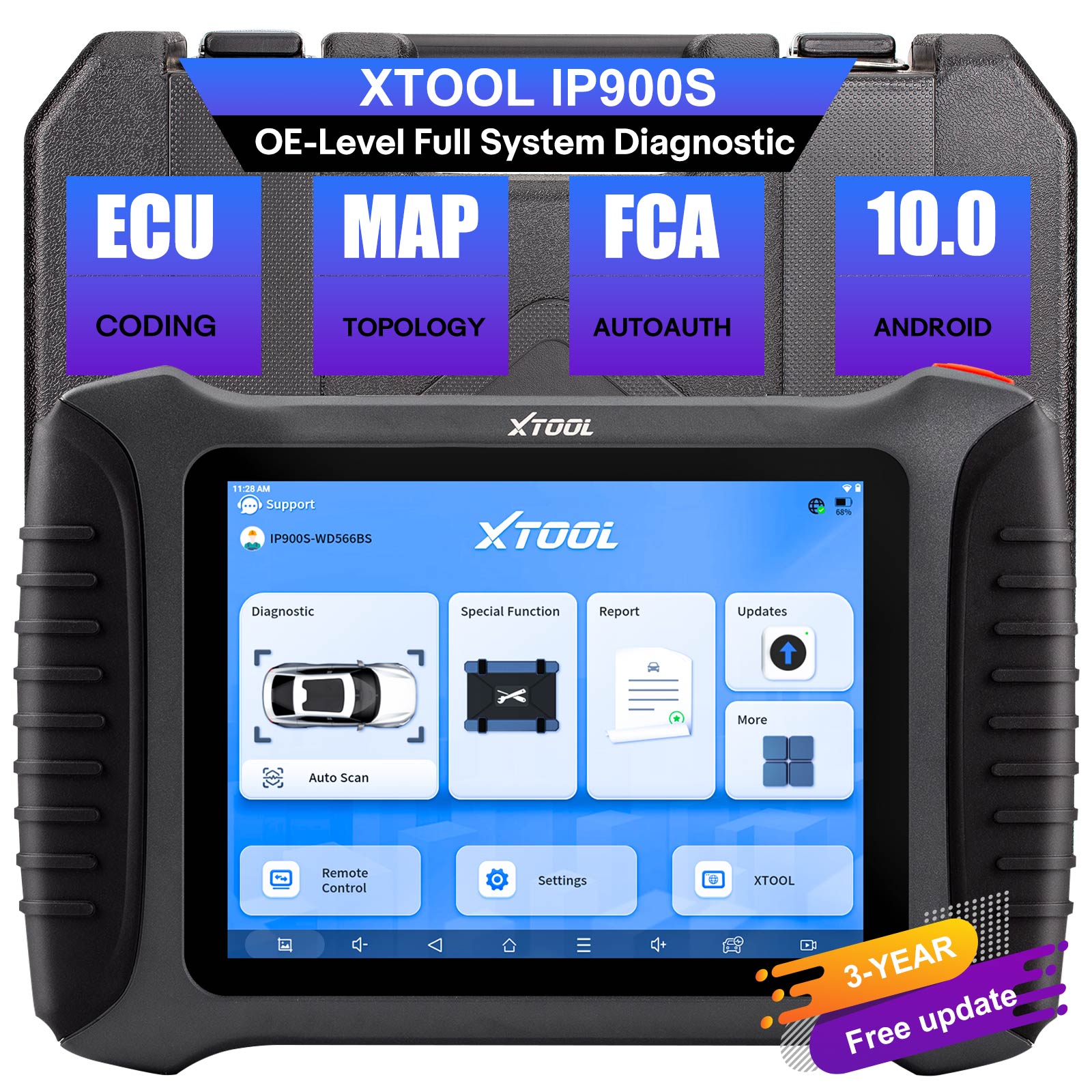 Escáner XTOOL InPlus IP900S - Diagnóstico Profesional con Codificación ECU, ADAS y Topología