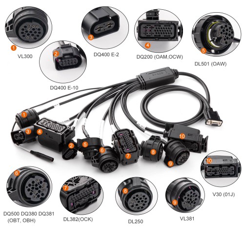GoDiag Set de Cables de Caja de Cambios 9 en 1 VAG + 5 en 1 Benz