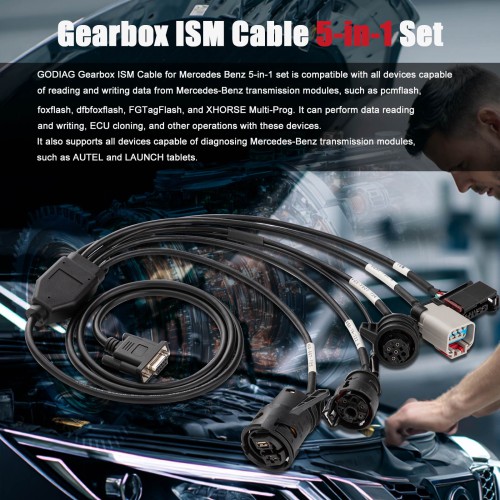 GoDiag Set de Cables de Caja de Cambios 9 en 1 VAG + 5 en 1 Benz