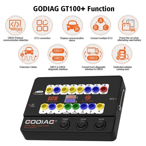 GoDiag GT100+ Pro con Adaptador ECU GPT Boot - Lectura y Escritura de ECU