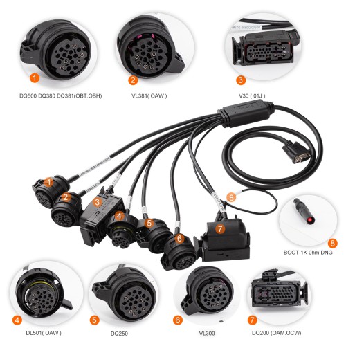 GoDiag GT107+ DSG - Adaptador de Caja de Cambios con Set de Cables 7 en 1