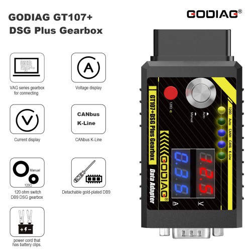GoDiag GT107+ DSG - Adaptador de Caja de Cambios con Sets de Cables para VAG y Benz