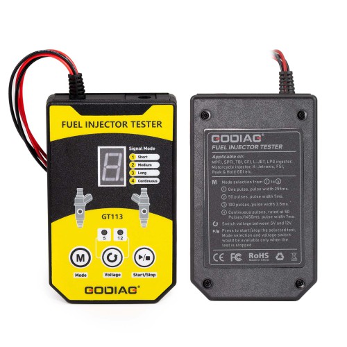 GoDiag GT113 - Probador de Inyectores de Combustible con 8 Modos de Pulso