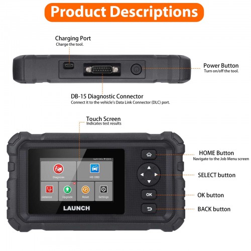 Escáner Launch CRP129 HD Elite - Diagnóstico para Camiones y Vehículos Pesados