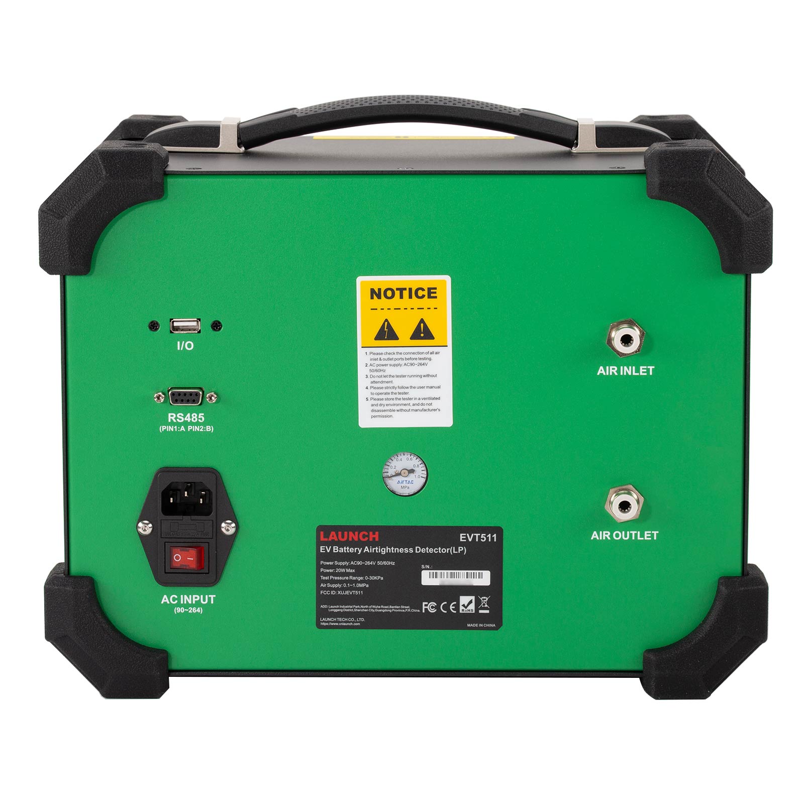 Launch EVT511 - Detector de Hermeticidad de Batería para Vehículos EV