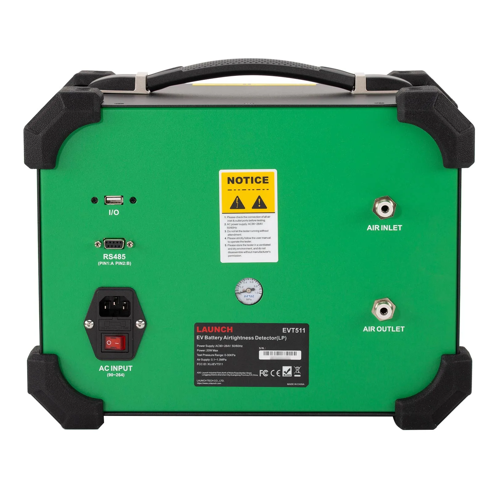 Launch EVT511 - Detector de Hermeticidad de Batería para Vehículos EV
