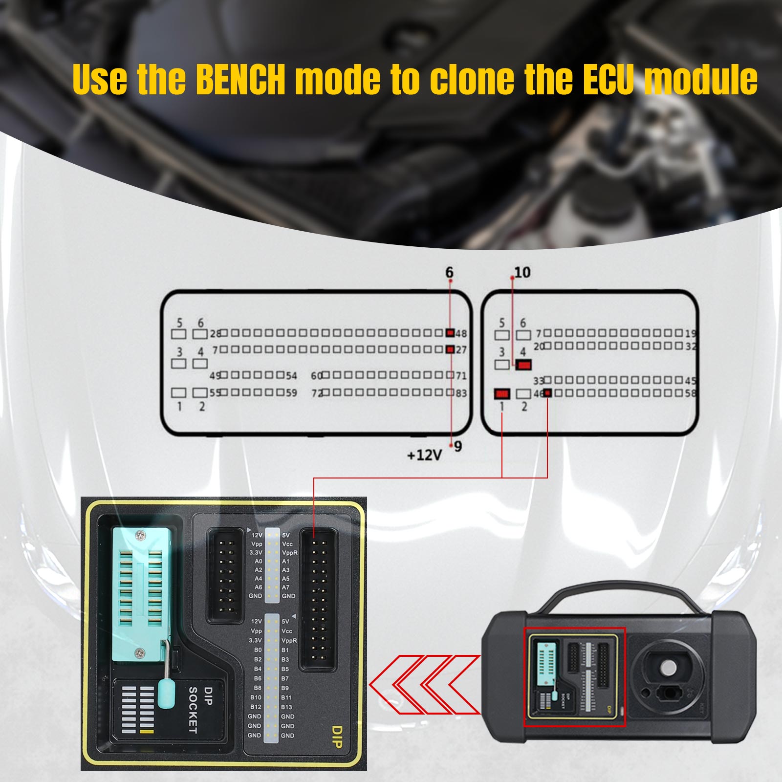 Launch X431 MCU3 Adaptador para X-PROG3 GIII