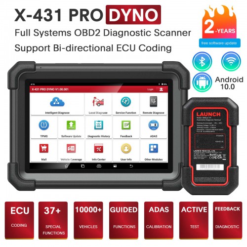 Escáner Launch X431 PRO DYNO - Diagnóstico OE con Codificación de ECU