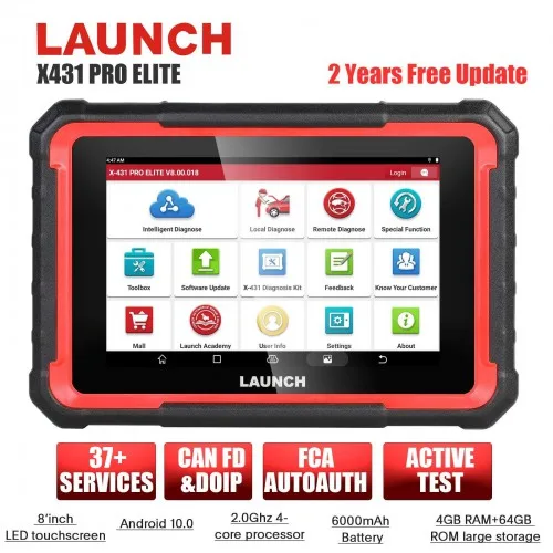 Escáner Launch X431 PRO ELITE - Diagnóstico de Sistema Completo con CAN FD y DoIP