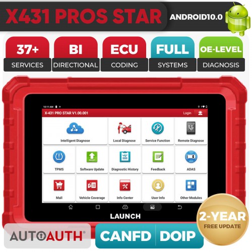 Escáner Launch X431 PROS STAR Elite - Diagnóstico de Sistema Completo Bidireccional