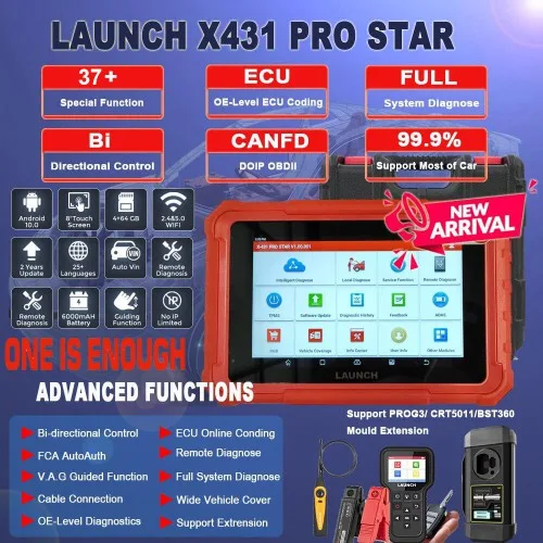 Escáner Launch X431 PROS STAR Elite - Diagnóstico de Sistema Completo Bidireccional