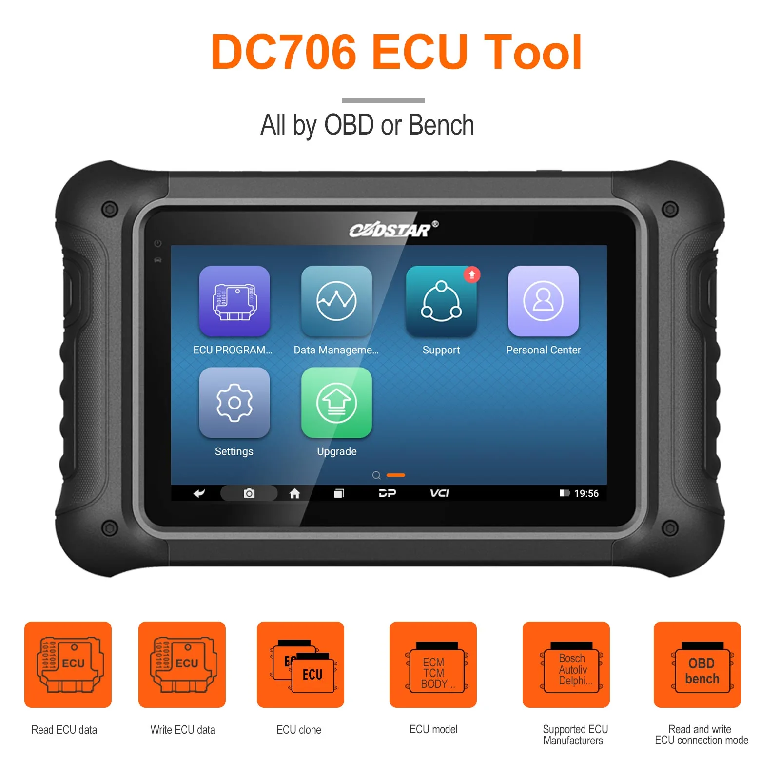 OBDSTAR DC706 - Programador y Clonador de ECU por OBD y Banco
