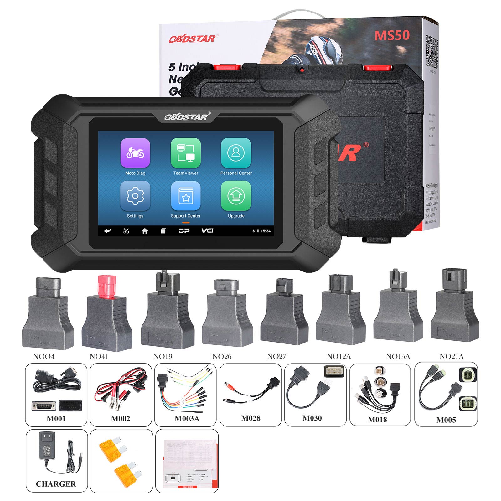 Escáner OBDSTAR MS50 - Diagnóstico Profesional de Motos, ATV y UTV