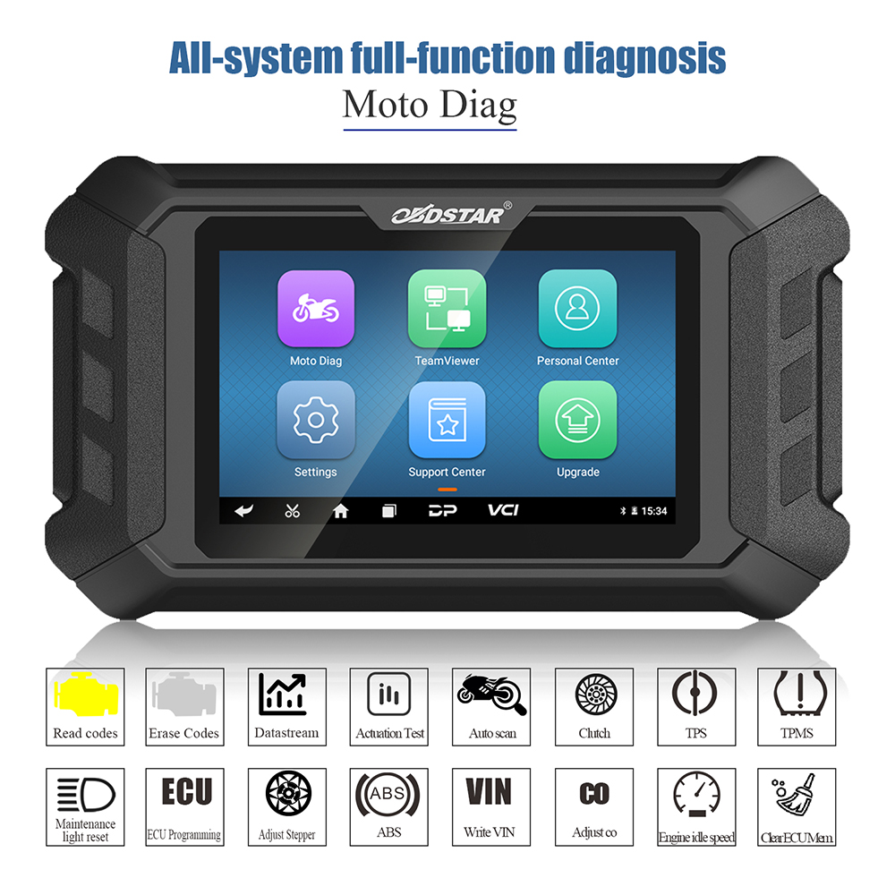 Escáner OBDSTAR MS50 - Diagnóstico Profesional de Motos, ATV y UTV
