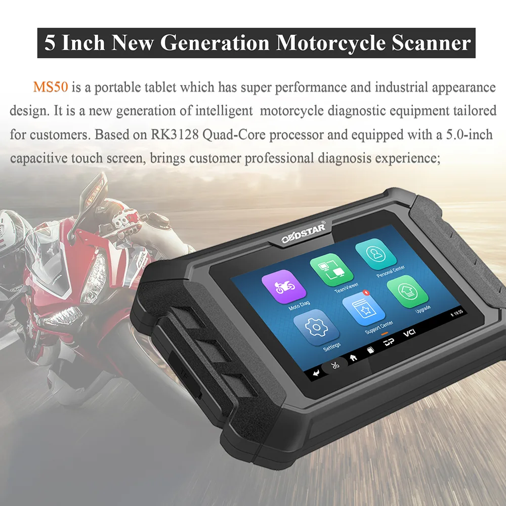 Escáner OBDSTAR MS50 - Diagnóstico Profesional de Motos, ATV y UTV