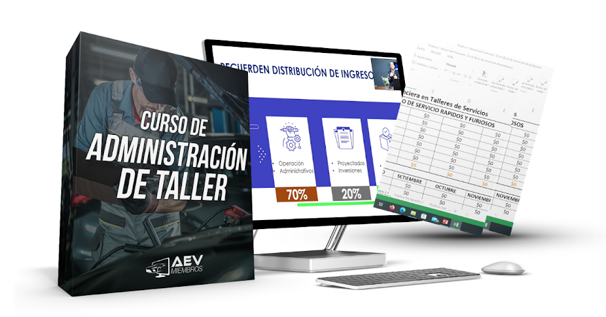 CURSO DE ADMINISTRACION DE TALLER — capacitacion automotriz profesional online
