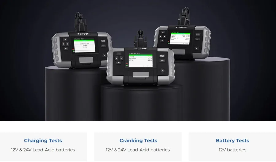 TOPDON BT600 - Tester de Batería con Impresora Integrada