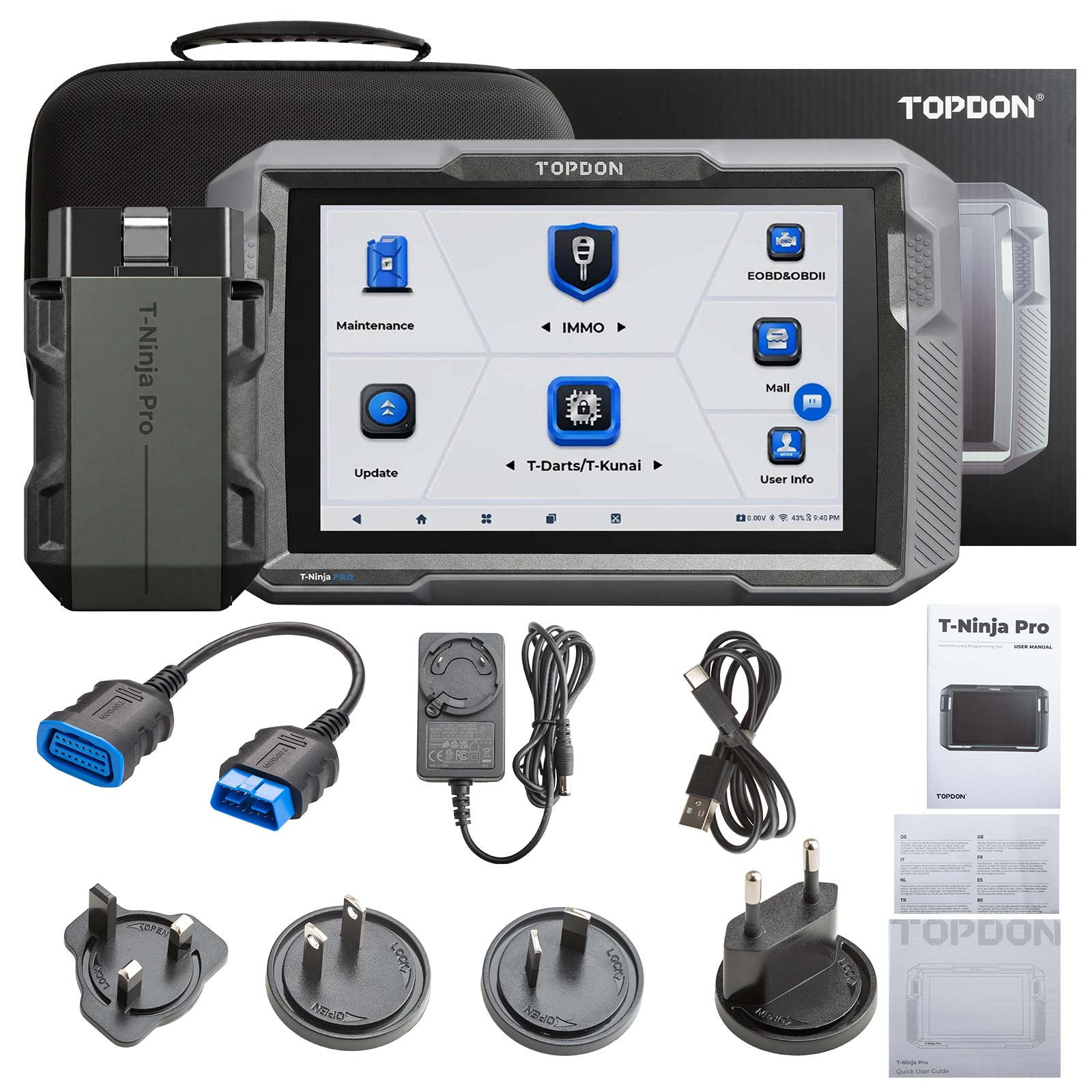 TOPDON T-Ninja Pro - Programador de Llaves e Inmovilizador - TopDon