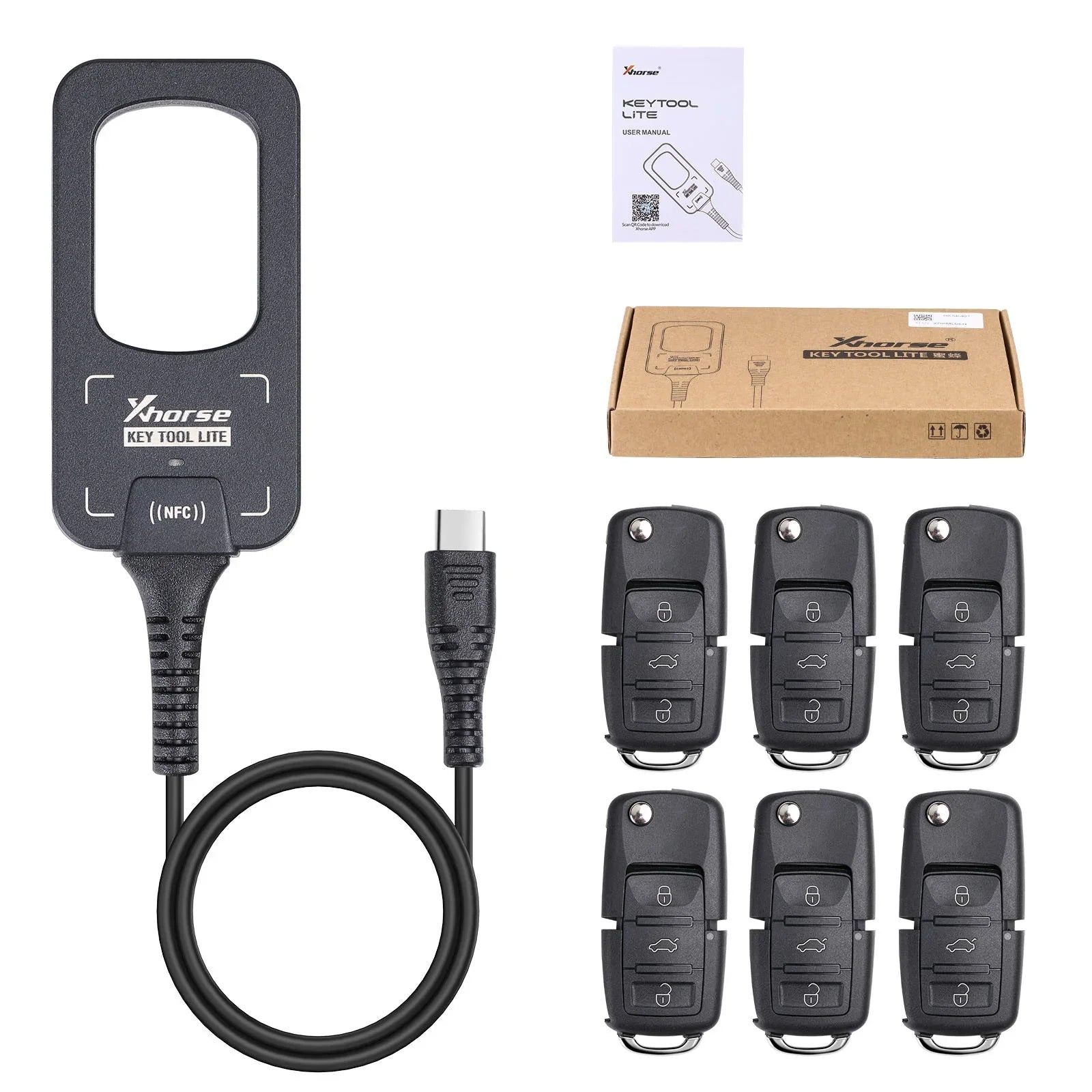 Xhorse VVDI BEE Lite + 6 Controles Remotos XKB501EN – Kit - xhorse