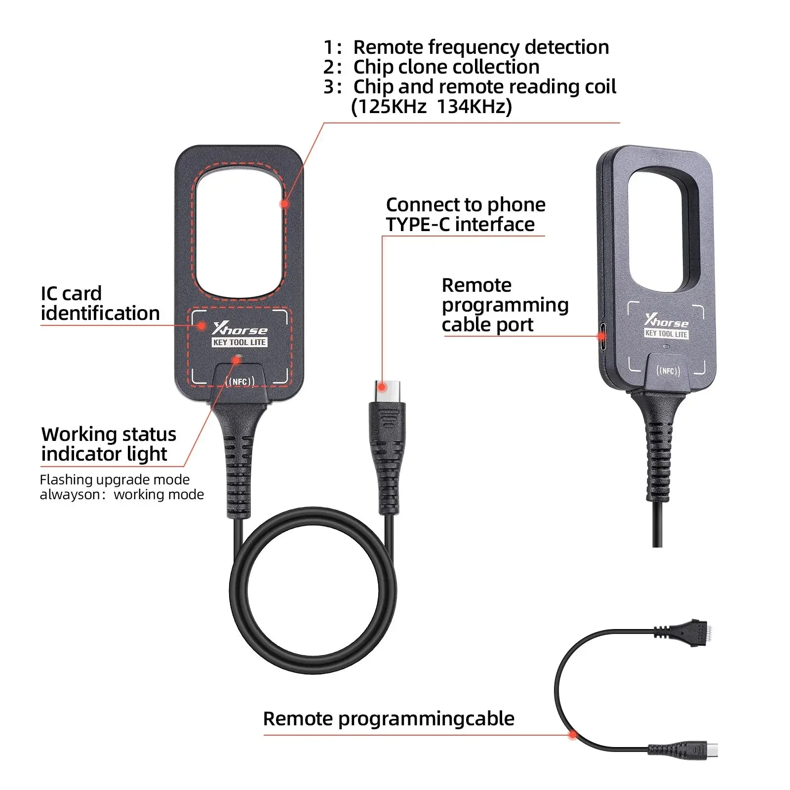Xhorse VVDI BEE Lite + 6 Controles Remotos XKB501EN – Kit